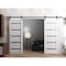 Sartodoors Sturdy Dbl Barn Door 48 x 80in, Nordic White W/ Frosted Glass, 13FT Rail Hangers Heavy Set QUADRO4445DB-NOR-48 - alternate 7